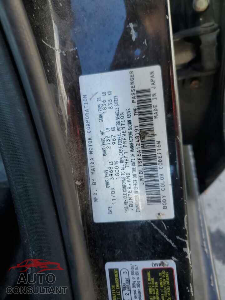 MAZDA 3 2010 - JM1BL1SF6A1248191