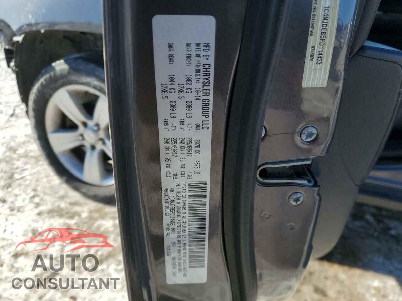 JEEP COMPASS 2015 - 1C4NJDEB5FD114453