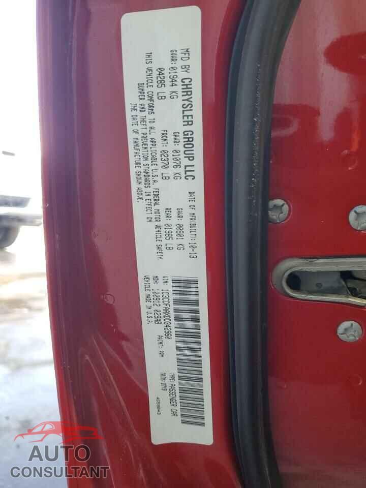 DODGE DART 2013 - 1C3CDFAAXDD342960