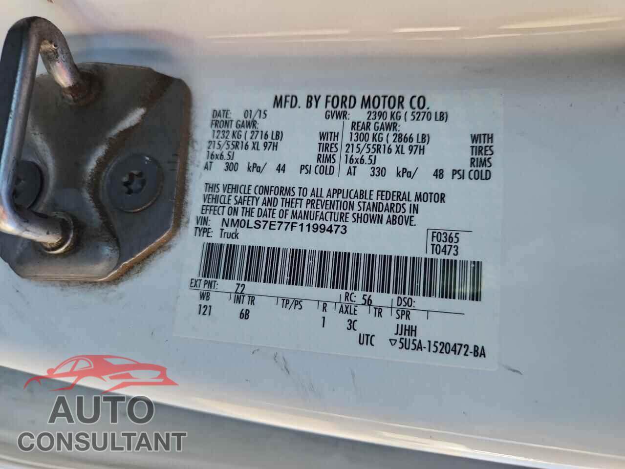 FORD TRANSIT 2015 - NM0LS7E77F1199473