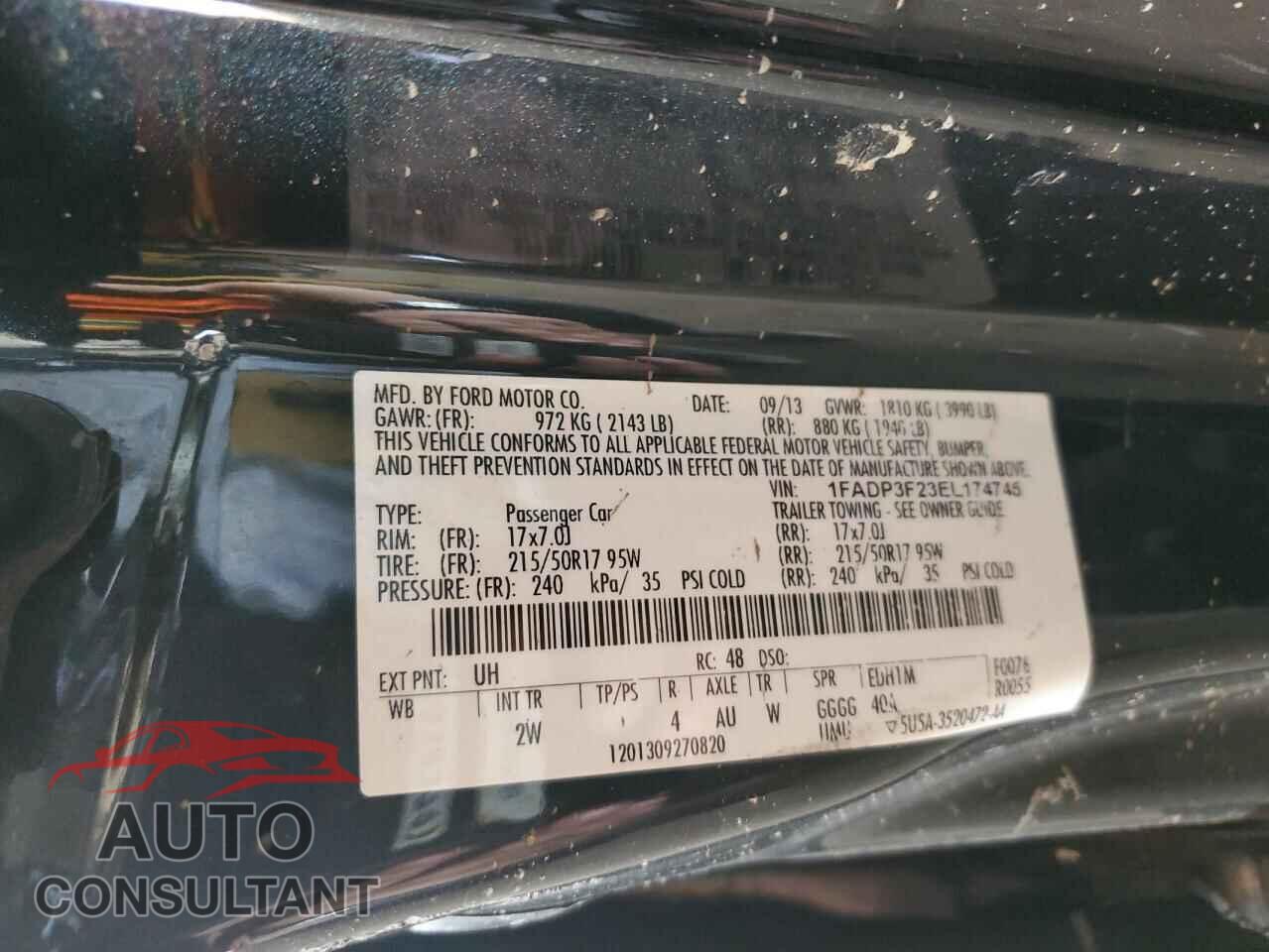 FORD FOCUS 2014 - 1FADP3F23EL174745