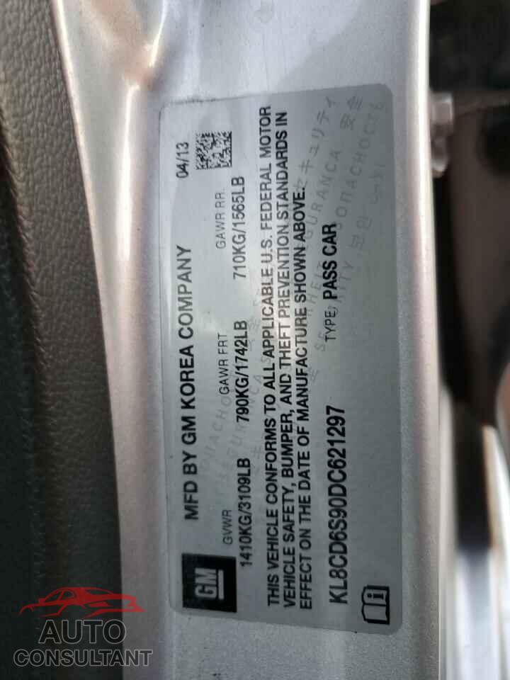 CHEVROLET SPARK 2013 - KL8CD6S90DC621297