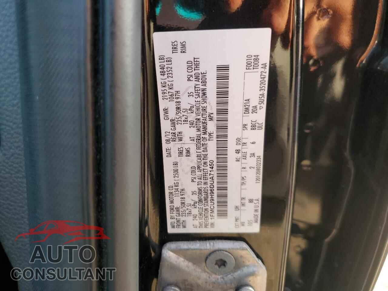FORD ESCAPE 2013 - 1FMCU9H96DUA71450