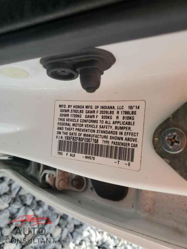 HONDA CIVIC 2015 - 19XFB2F80FE007768