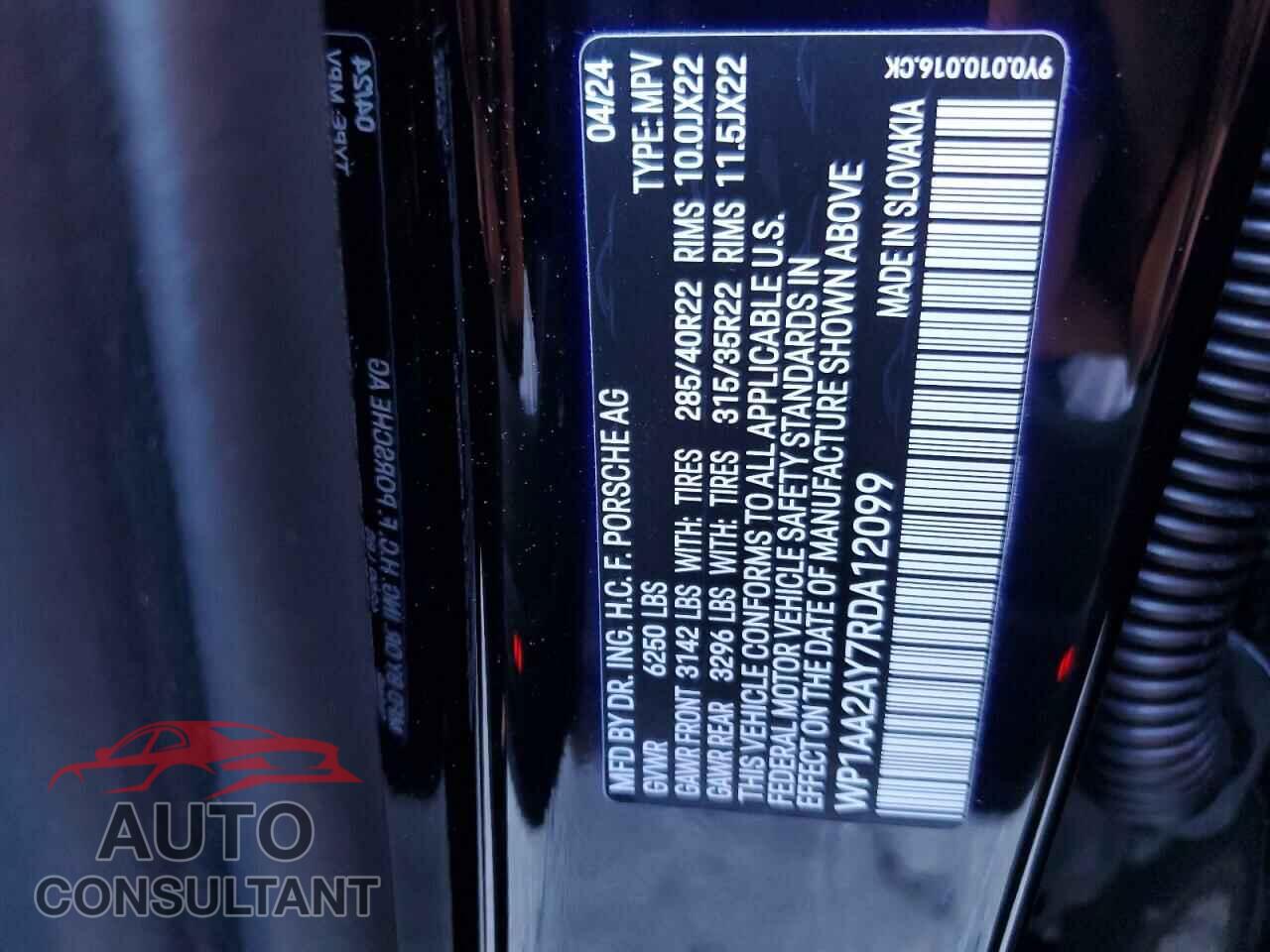 PORSCHE CAYENNE 2024 - WP1AA2AY7RDA12099