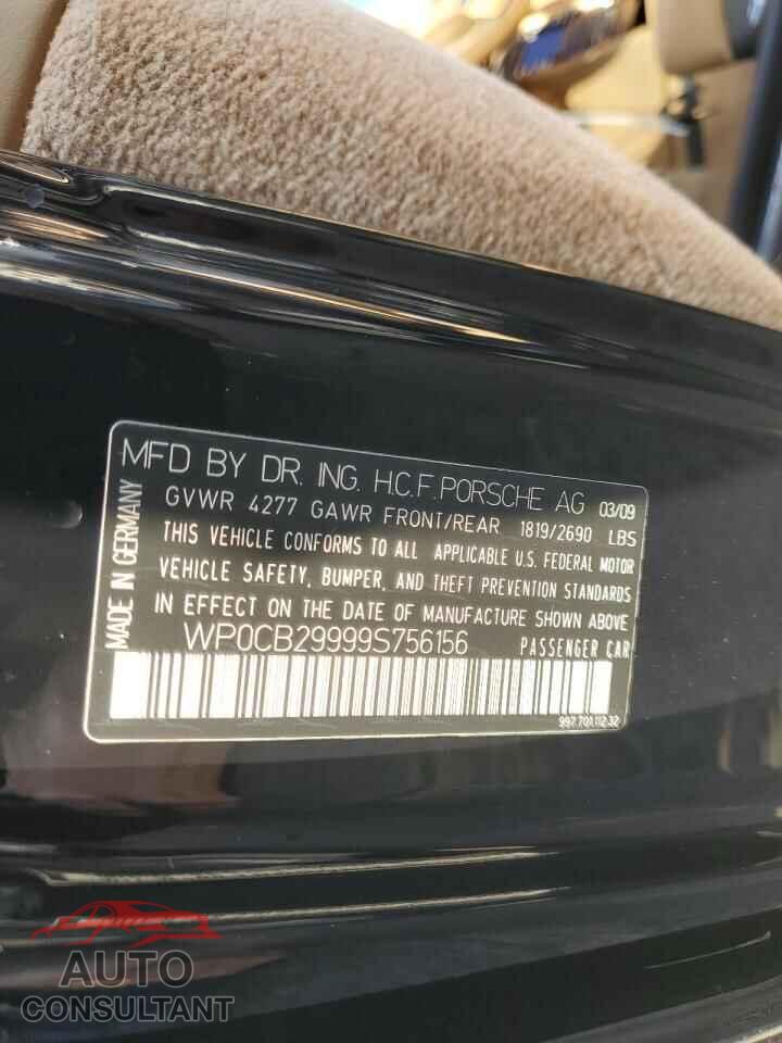 PORSCHE 911 2009 - WP0CB29999S756156