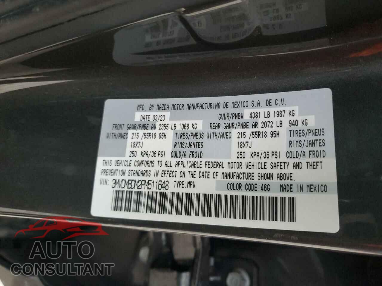 MAZDA CX30 2023 - 3MVDMBDM2PM511648