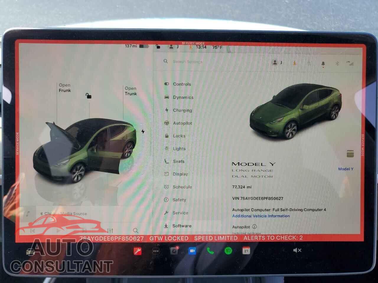 TESLA MODEL Y 2023 - 7SAYGDEE6PF850627