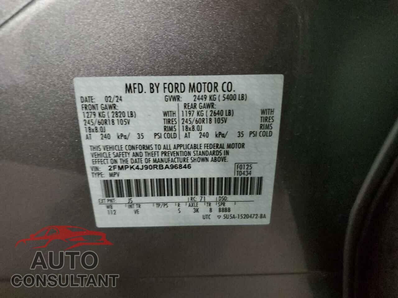 FORD EDGE 2024 - 2FMPK4J90RBA96846