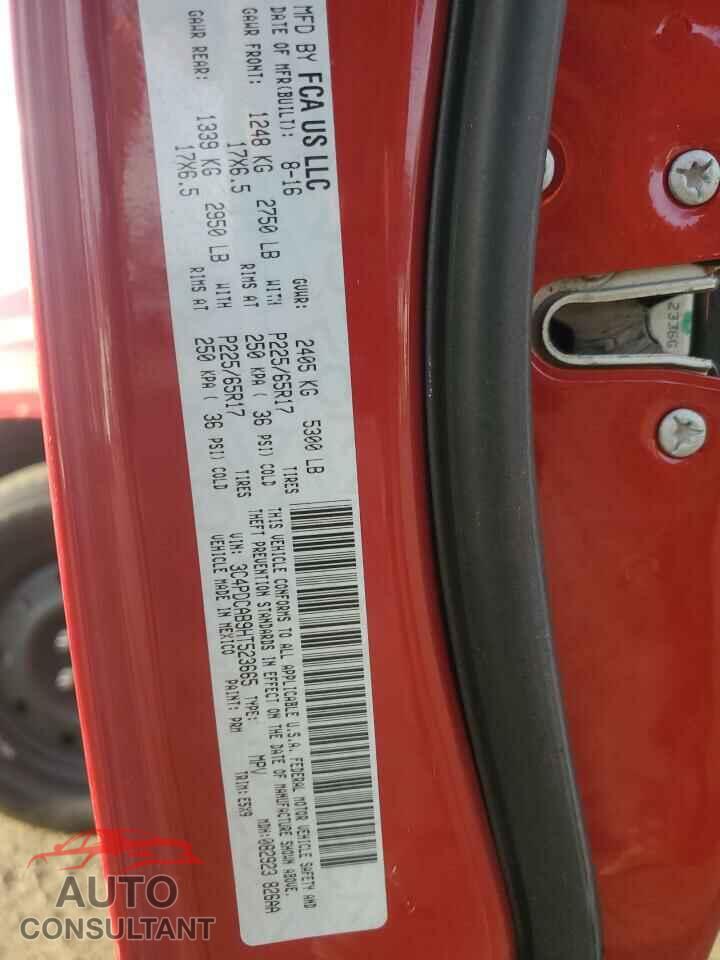 DODGE JOURNEY 2017 - 3C4PDCAB9HT523665