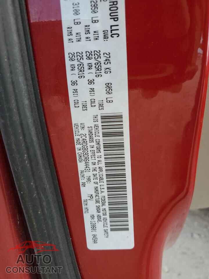 DODGE CARAVAN 2013 - 2C4RDGBG9DR644431