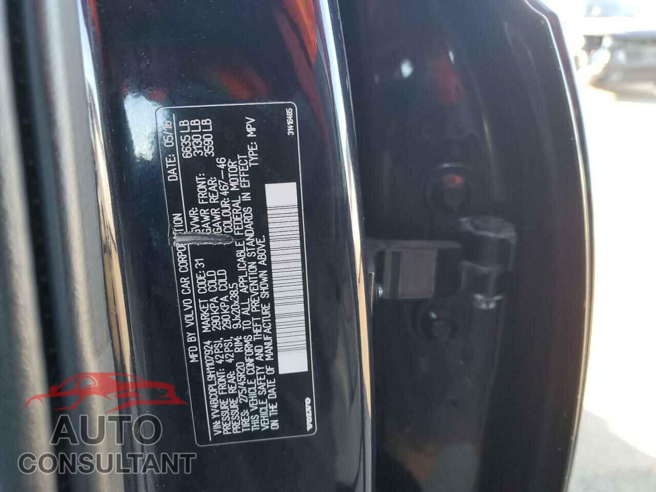 VOLVO XC90 2017 - YV4BC0PL9H1107924
