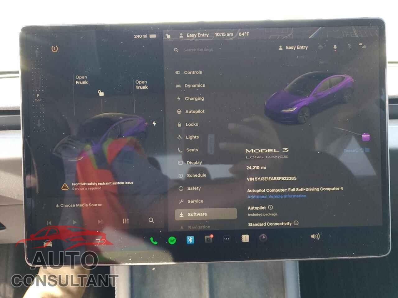 TESLA MODEL 3 2025 - 5YJ3E1EA5SF922385