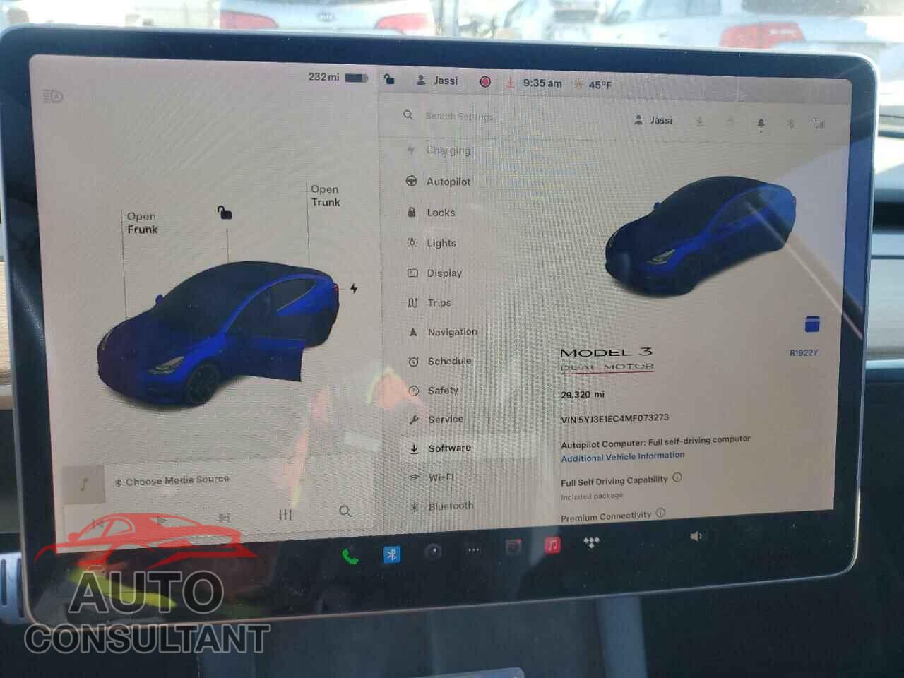 TESLA MODEL 3 2021 - 5YJ3E1EC4MF073273