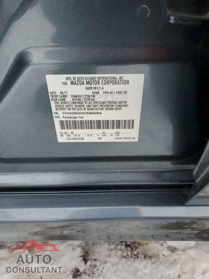 MAZDA 6 2012 - 1YVHZ8DHXC5M04304