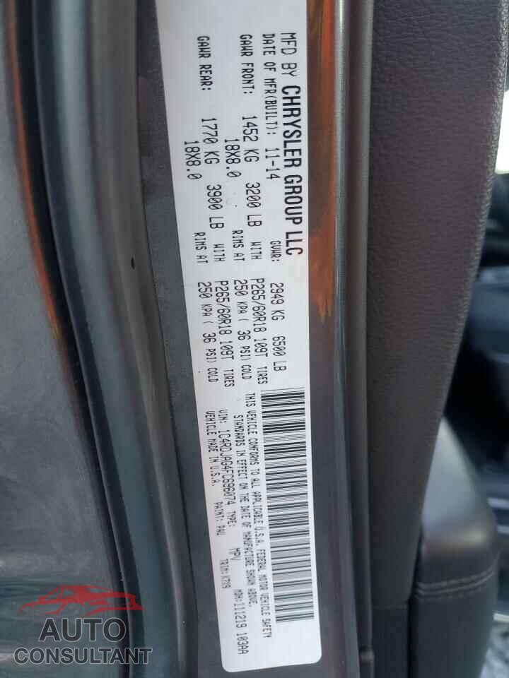 DODGE DURANGO 2015 - 1C4RDJAG4FC696074