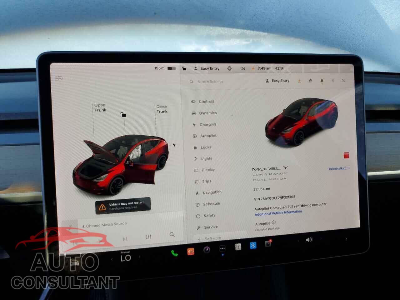 TESLA MODEL Y 2022 - 7SAYGDEE7NF321362