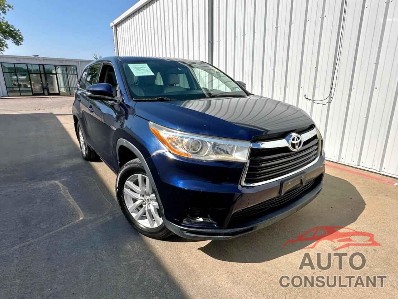 TOYOTA HIGHLANDER 2014 - 5TDBKRFH8ES041291