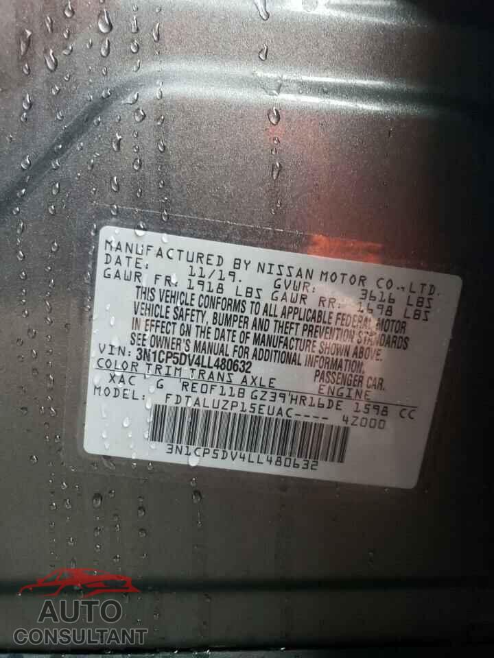 NISSAN KICKS 2020 - 3N1CP5DV4LL480632