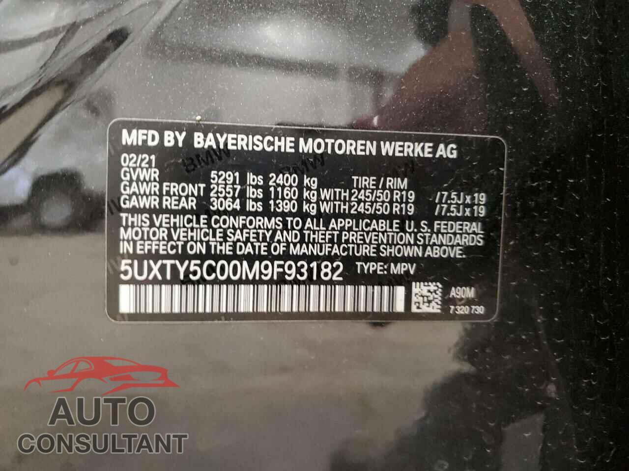 BMW X3 2021 - 5UXTY5C00M9F93182