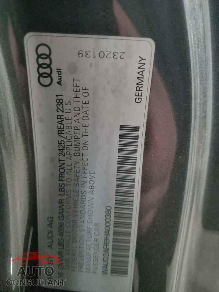AUDI A5 2017 - WAUD2AFR9HA000380