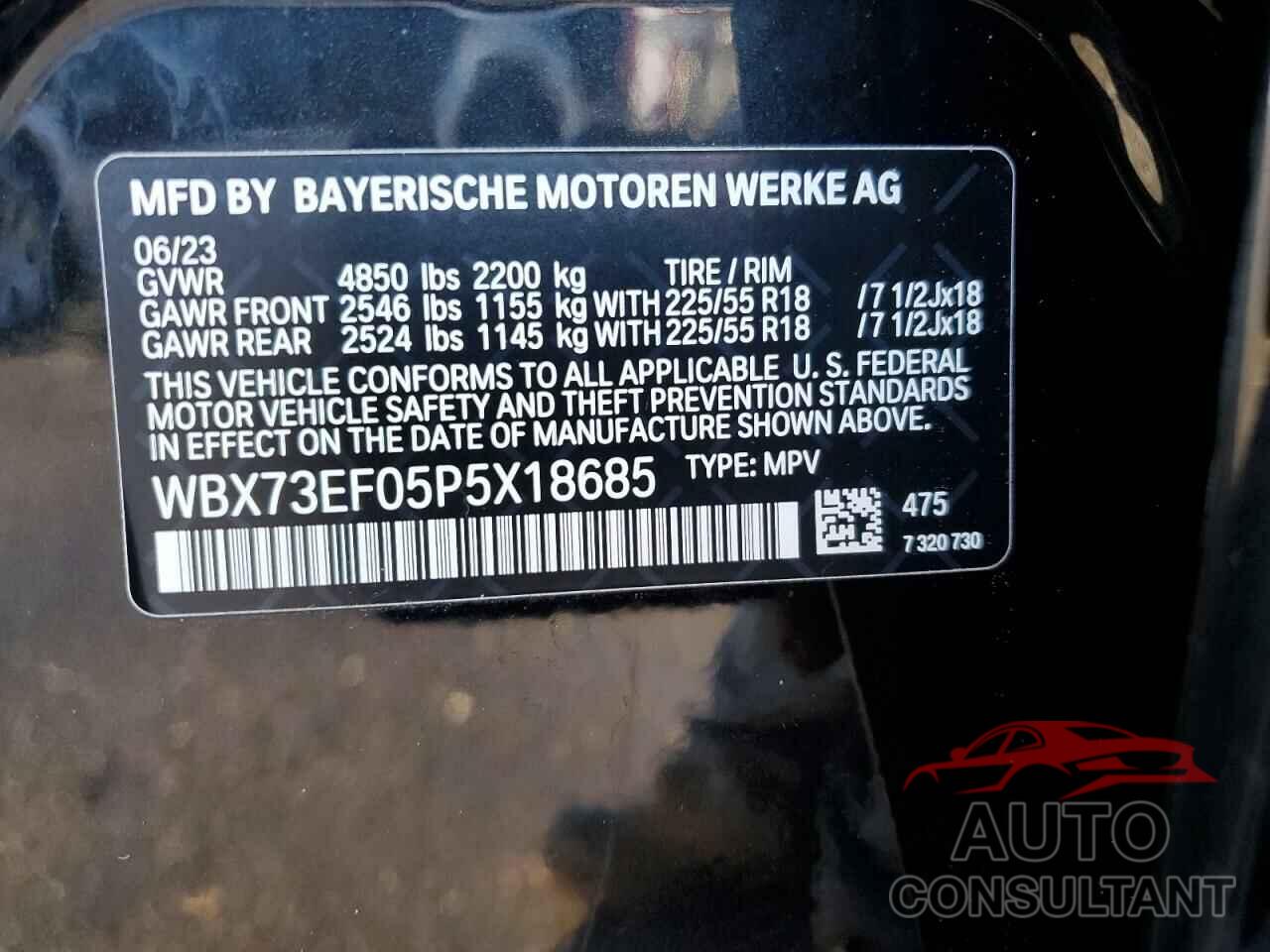 BMW X1 2023 - WBX73EF05P5X18685