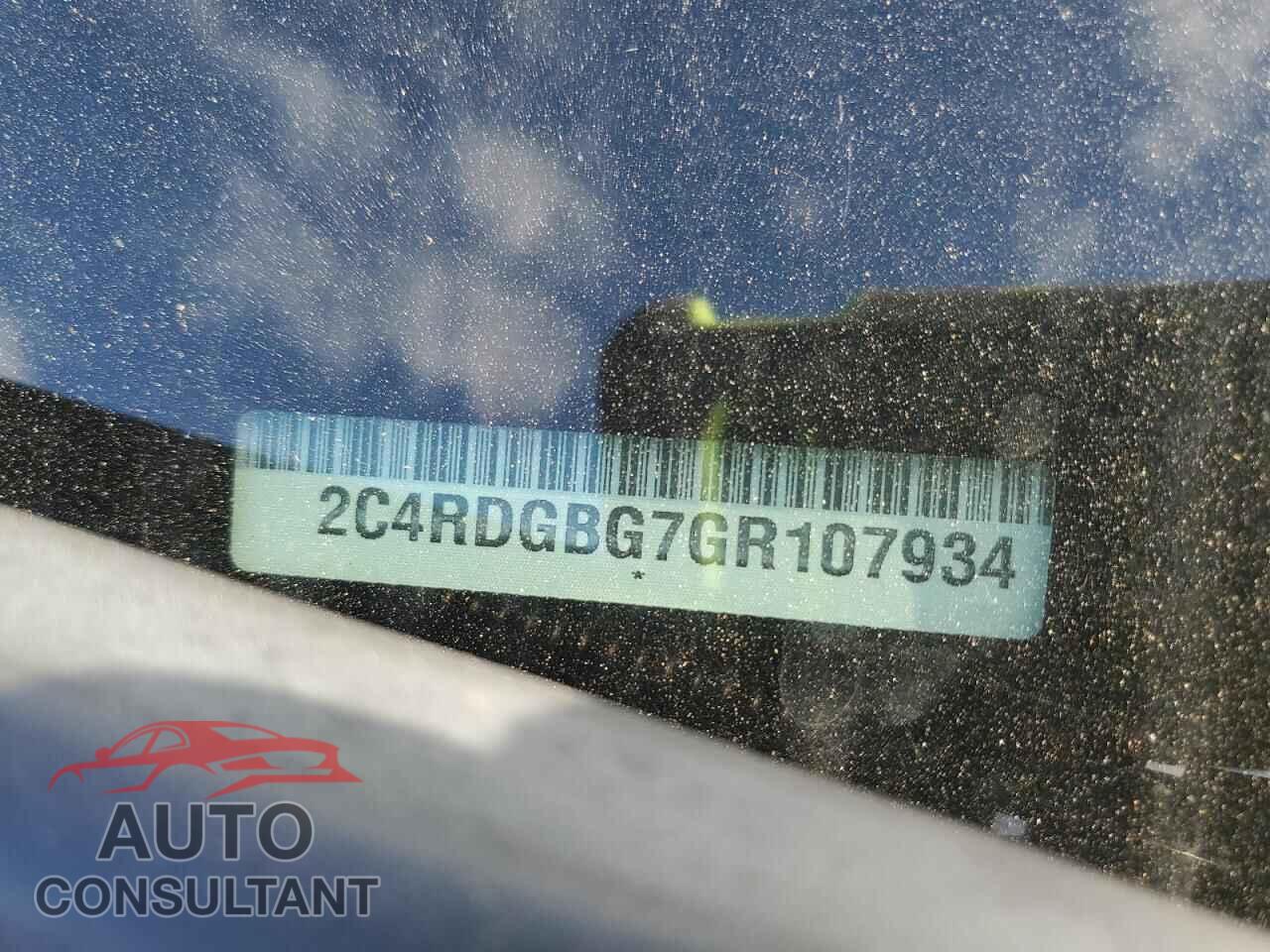 DODGE CARAVAN 2016 - 2C4RDGBG7GR107934