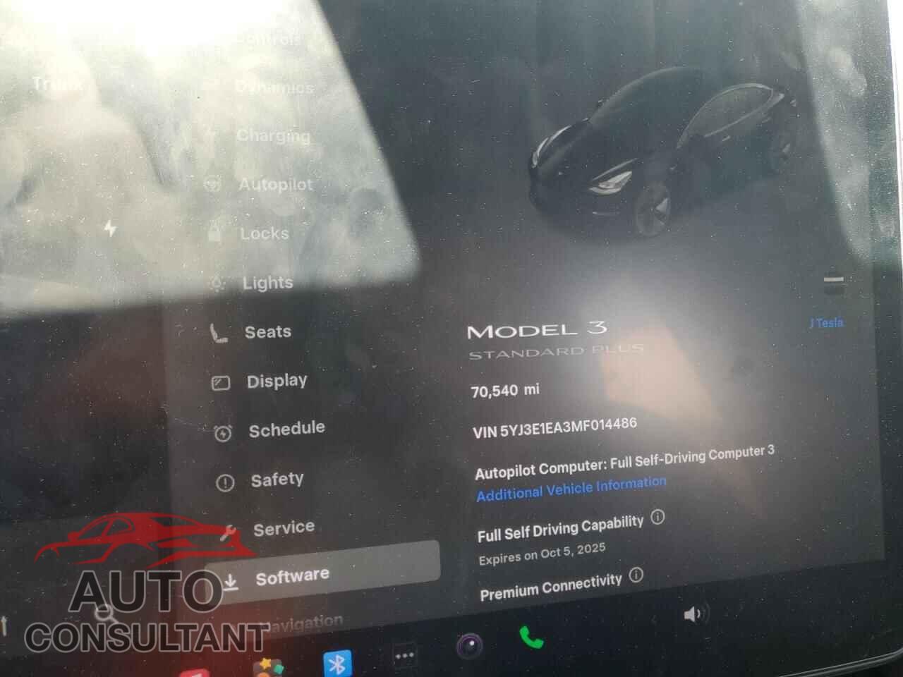 TESLA MODEL 3 2021 - 5YJ3E1EA3MF014486