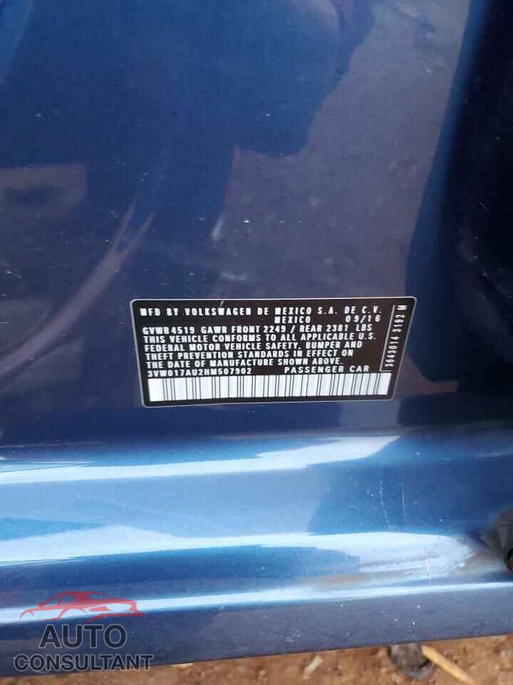 VOLKSWAGEN GOLF 2017 - 3VW017AU2HM507902