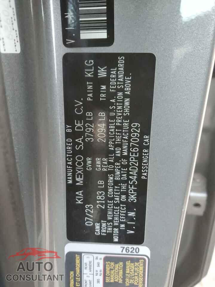 KIA FORTE 2023 - 3KPF54AD2PE670929