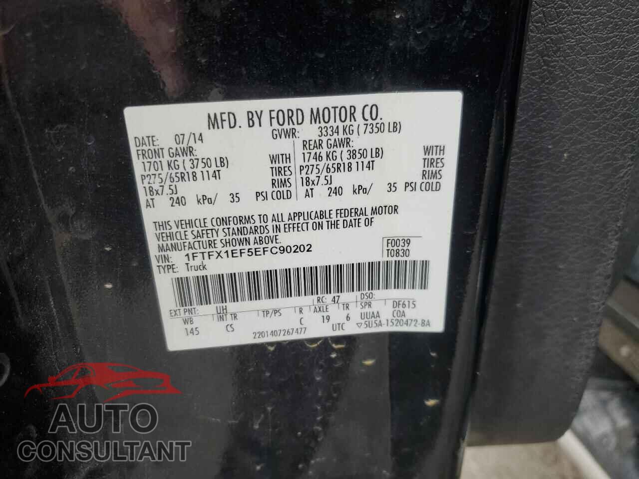 FORD F-150 2014 - 1FTFX1EF5EFC90202