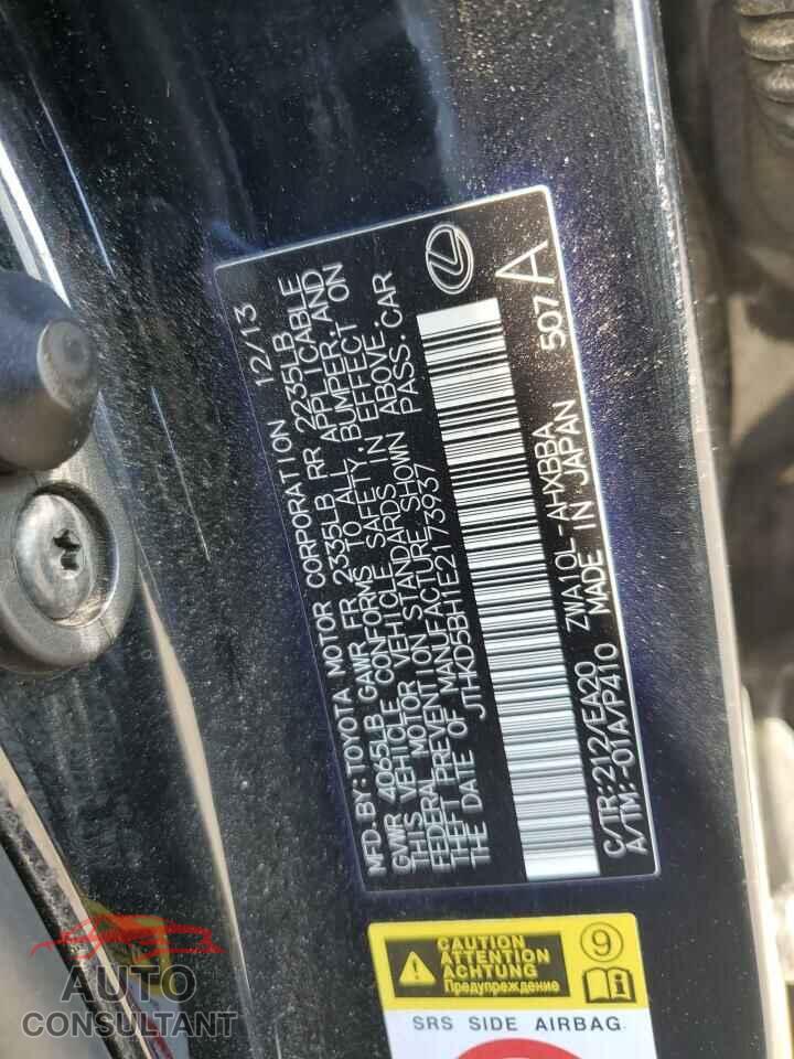 LEXUS CT 200 2014 - JTHKD5BH1E2173937