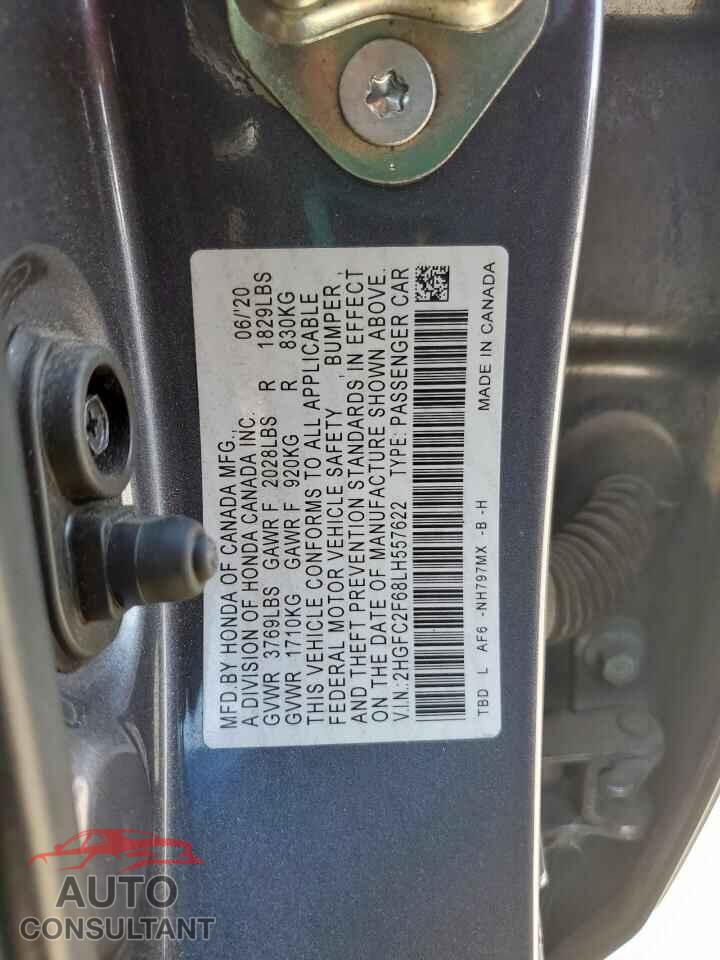HONDA CIVIC 2020 - 2HGFC2F68LH557622