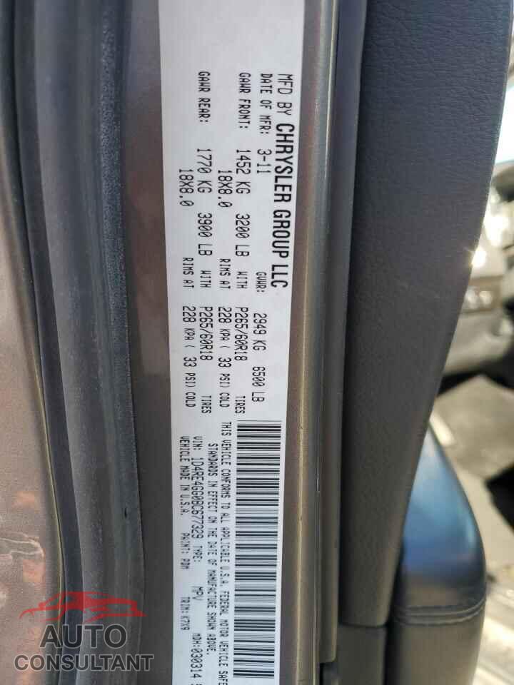 DODGE DURANGO 2011 - 1D4RE4GG0BC677329