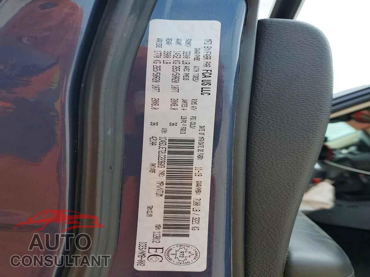 DODGE DURANGO 2020 - 1C4SDJET2LC223603