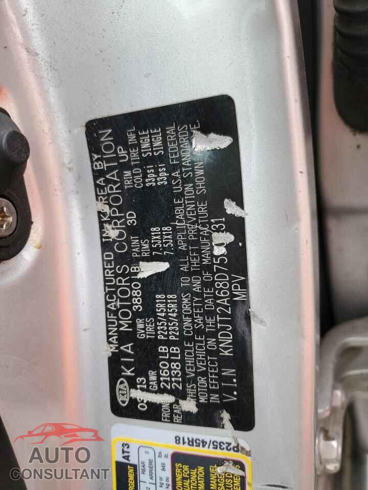 KIA SOUL 2013 - KNDJT2A68D7590231