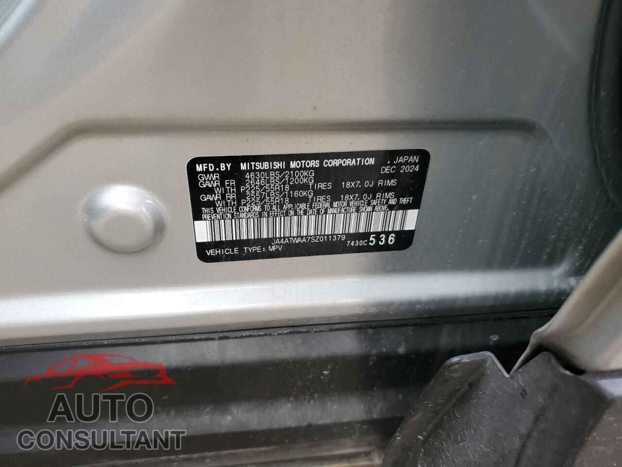 MITSUBISHI ECLIPSE 2025 - JA4ATWAA7SZ011379