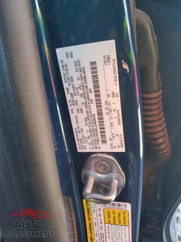 FORD ESCAPE 2020 - 1FMCU0G60LUA85510