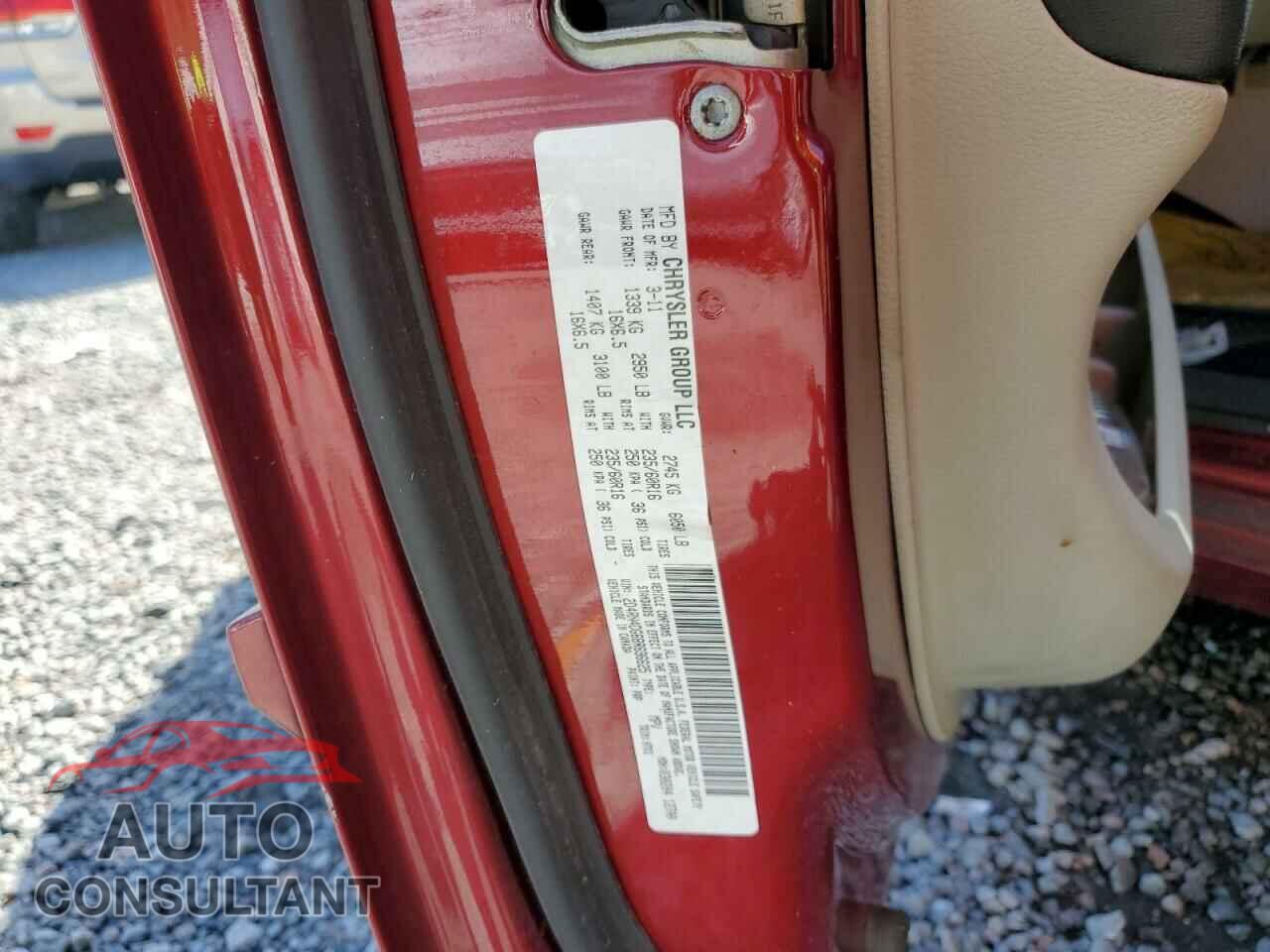 DODGE CARAVAN 2011 - 2D4RN4DG6BR696625