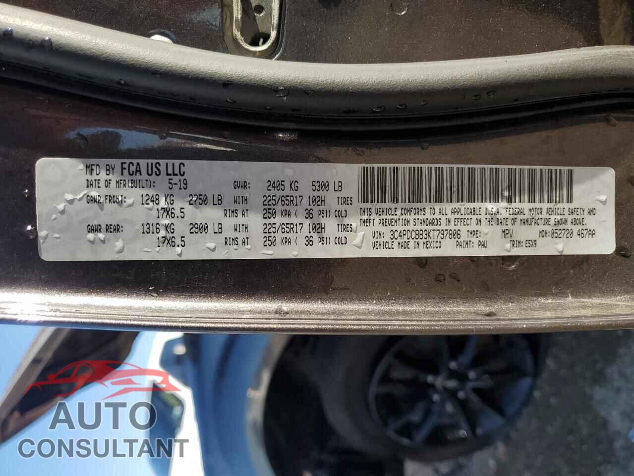 DODGE JOURNEY 2019 - 3C4PDCBB3KT797806