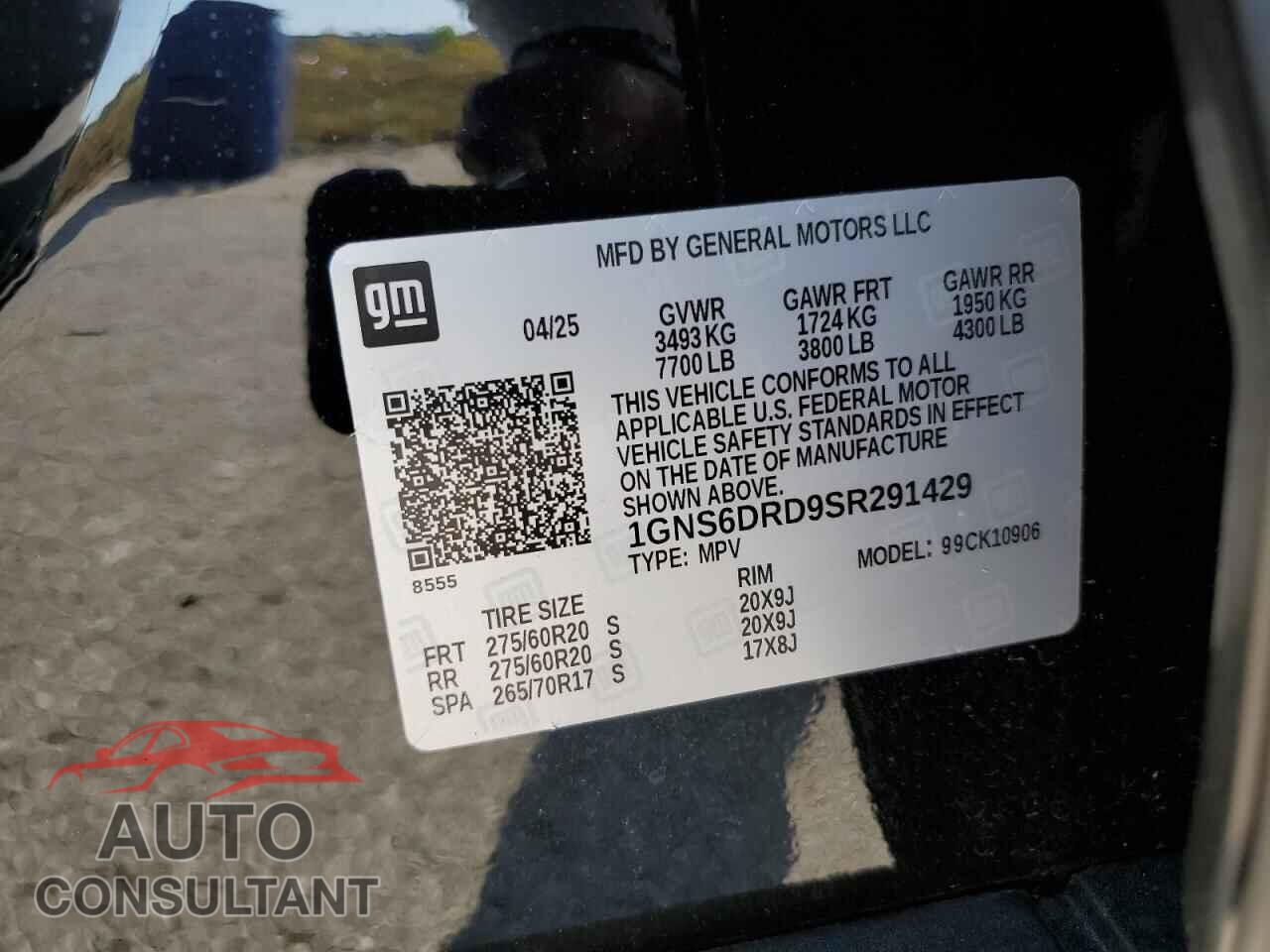 CHEVROLET SUBURBAN 2025 - 1GNS6DRD9SR291429