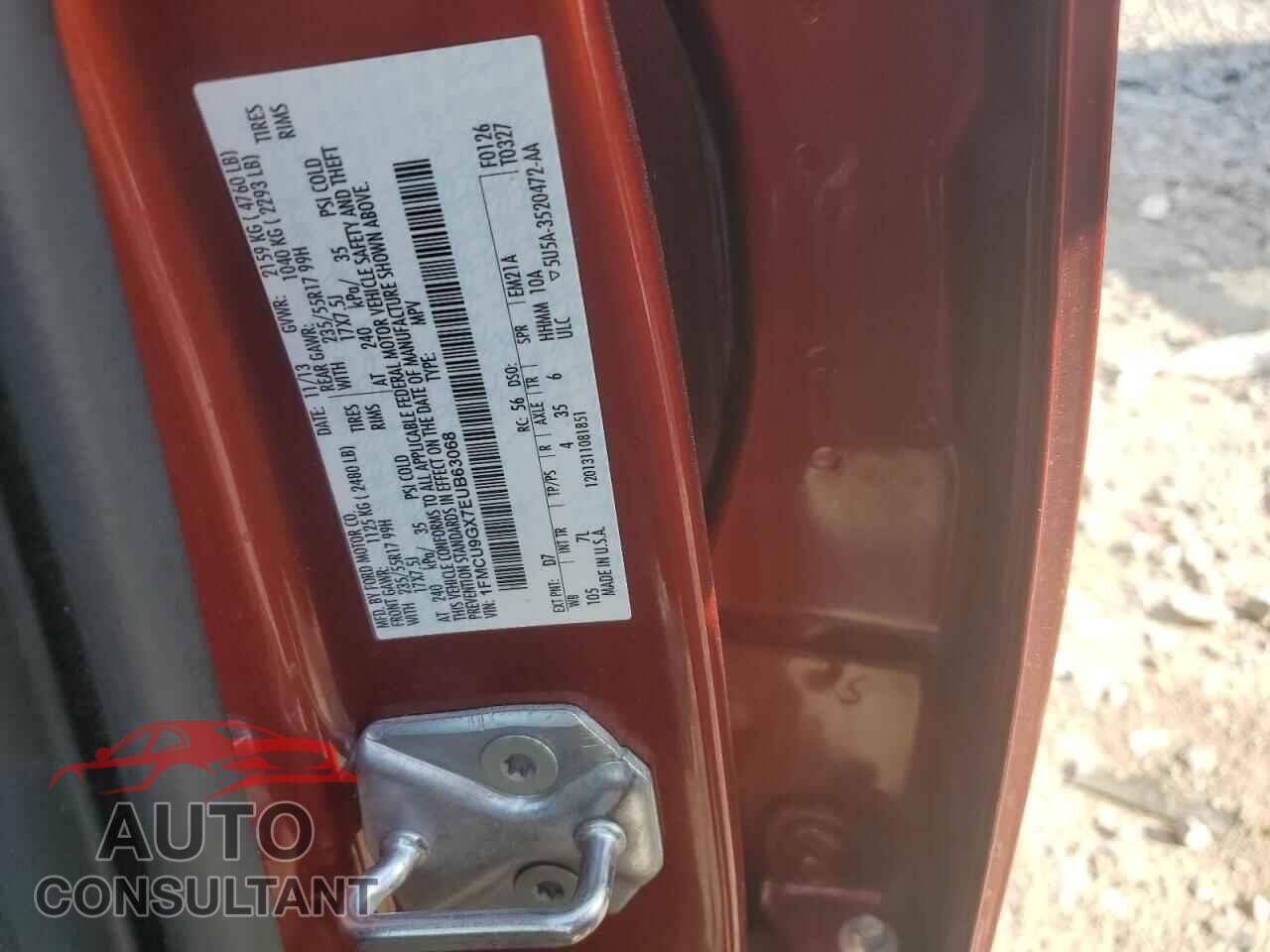 FORD ESCAPE 2014 - 1FMCU9GX7EUB63068
