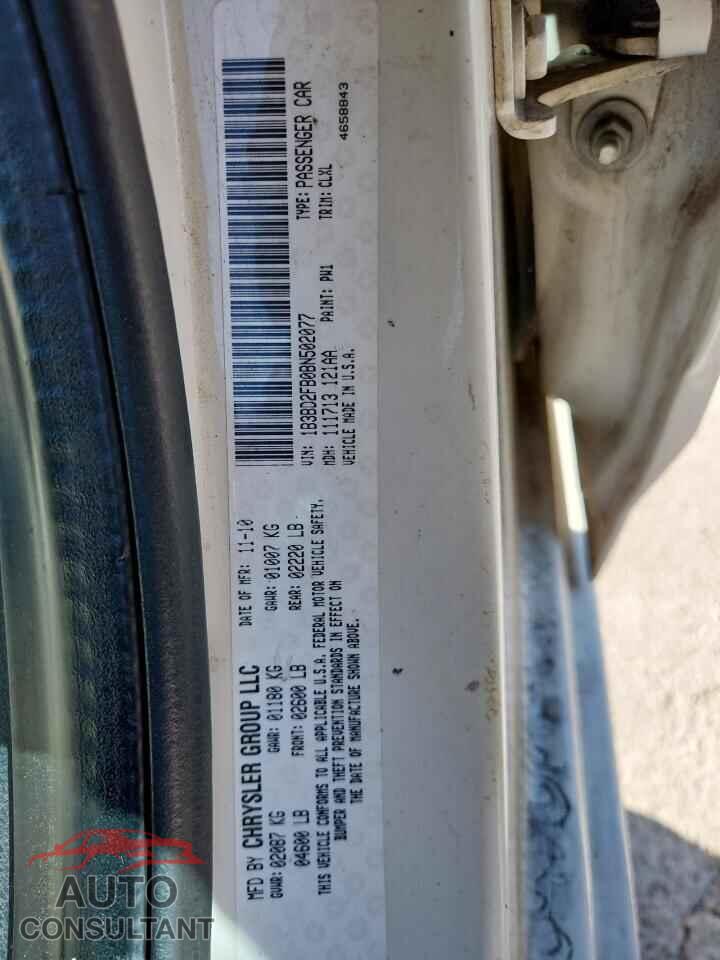 DODGE AVENGER 2011 - 1B3BD2FB0BN502077
