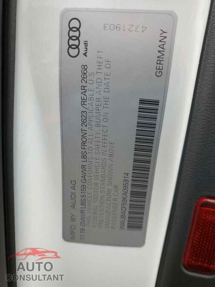 AUDI S5/RS5 2019 - WAUB4CF59KA095914