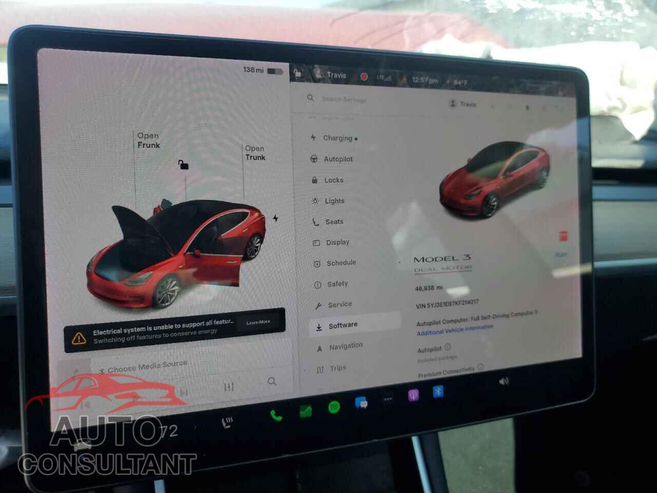 TESLA MODEL 3 2019 - 5YJ3E1EB7KF214017
