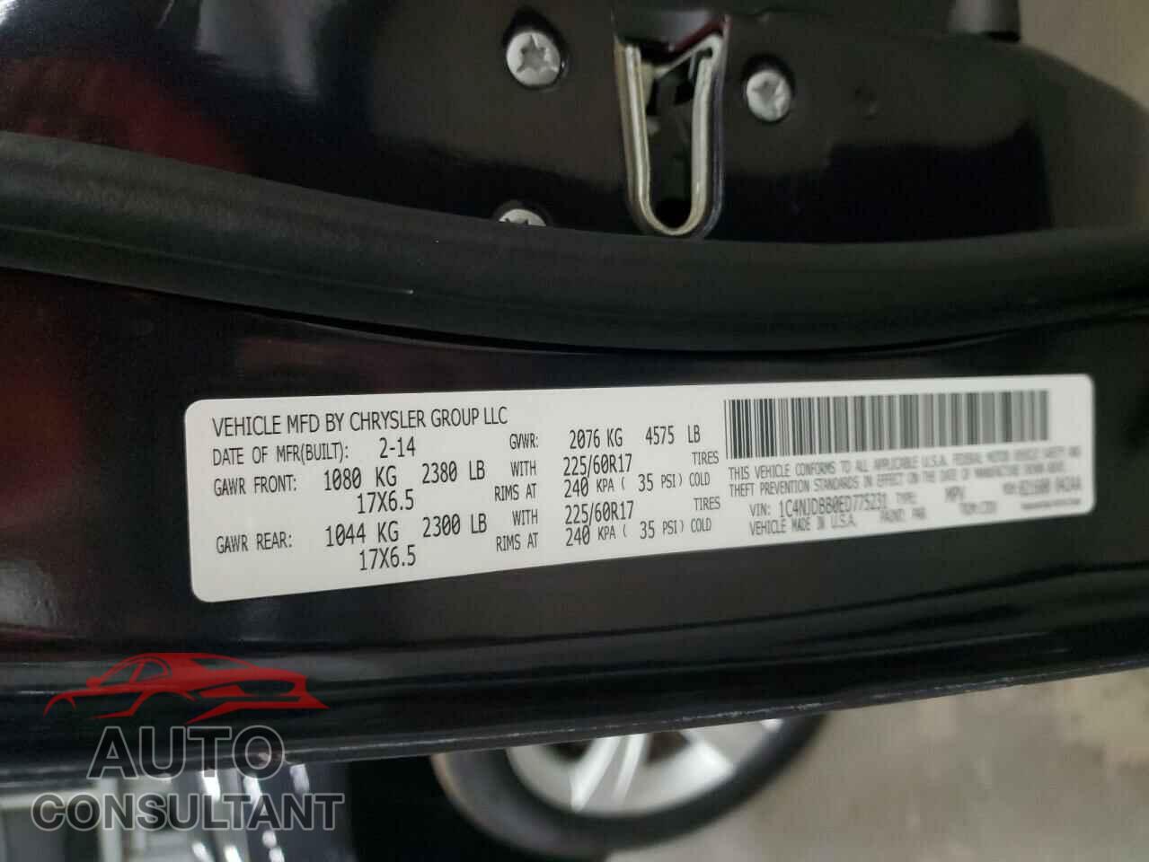 JEEP COMPASS 2014 - 1C4NJDBB0ED775231