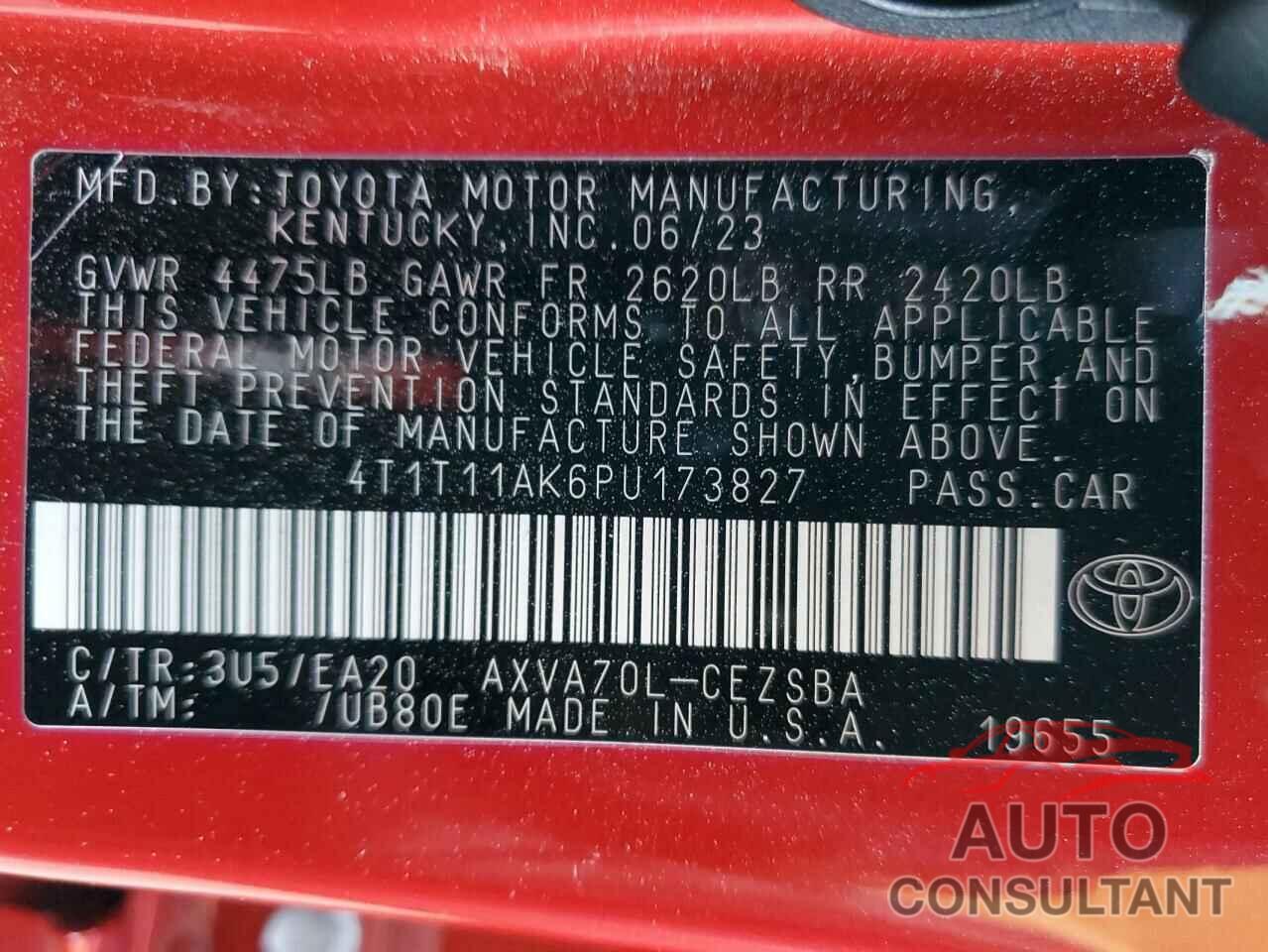 TOYOTA CAMRY 2023 - 4T1T11AK6PU173827