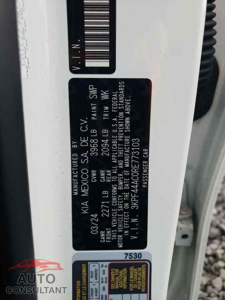 KIA FORTE 2024 - 3KPF44AC0RE773103