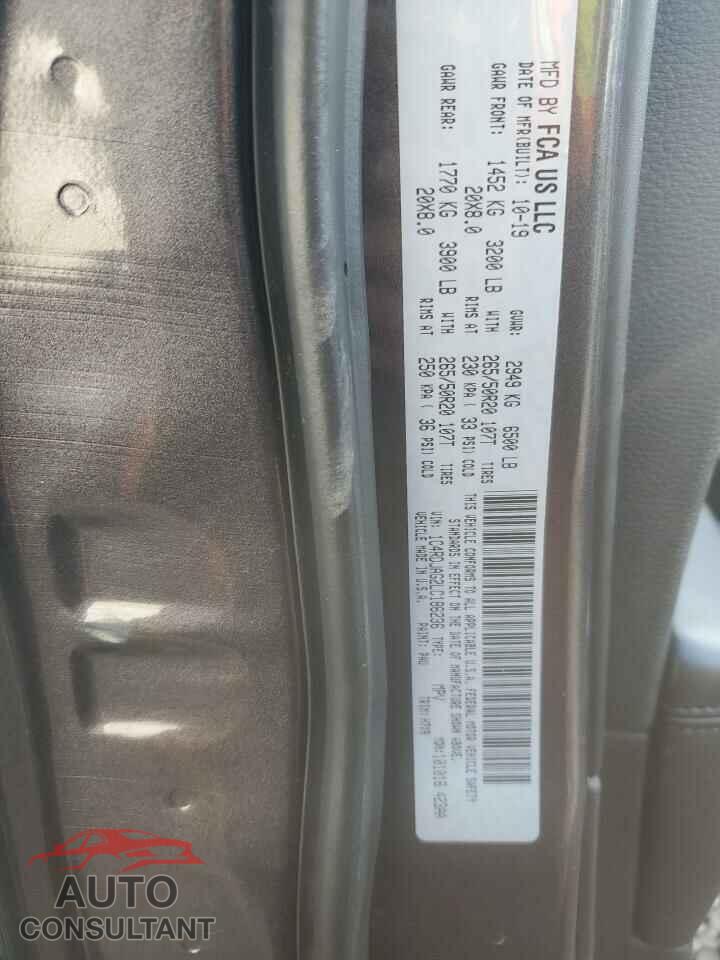 DODGE DURANGO 2020 - 1C4RDJAG2LC186236