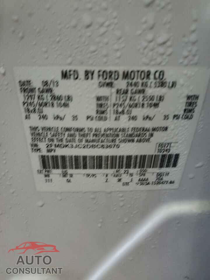 FORD EDGE 2013 - 2FMDK3JC2DBC83670